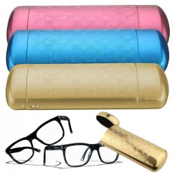 Aluminum Reading Glasses Storage Case Capsule Flip Top Eyewear Protector Box
