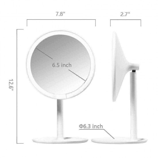 Amiro Lighted Makeup Mirrors with Natural Daylight LED Lights Adjustable Brightness Cordless High Definition Countertop Vanity Mirror from Xiaomi Ecosystem