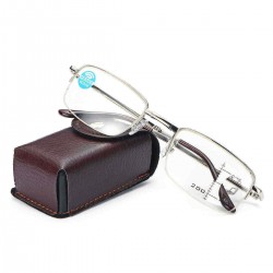 Anti-fatigue Progressive Multi-focus Reading Glasses Foldable Metal Frame Anti-blue Mini Vintage Reading Glasses