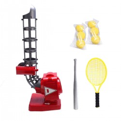 Auto Cricket Soft Ball Bowler Shooter Thrower Automatic Pitching Machine with Bat Sport Training Kids Toys