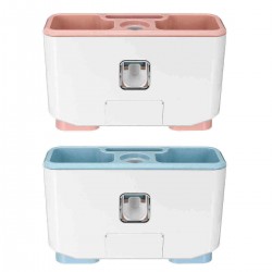 Automatic Toothpaste Dispenser Toothbrush Cup Holder Bathroom Wall Mount Stand