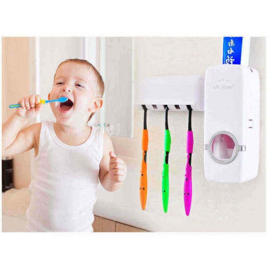 Automatic Toothpaste Squeezer Dispenser Bathroom Automatic Toothpaste Dispenser Squeezer Toothbrush Holder Set Automatic Toothpaste Squeezer Dispenser Bathroom Automatic Toothpaste Dispenser Squeezer Toothbrush Holder Set
