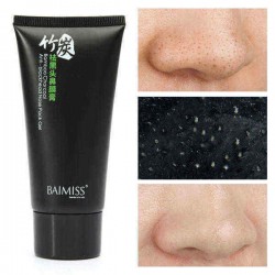 BAIMISS Bamboo Charcoal Facial Blackhead Removal Mask Astringent Pore Cleaning Nose Comedo