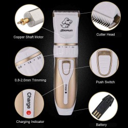 BAORUN Global Voltage Pet Cat Dog Electric Hair Trimmer Cordless Rechargeable Clipper Precision Grooming Tool