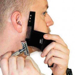 Beard Grooming Shaping Comb for Shaving Symmetric Beards Shaper Styling Template Kit Guide