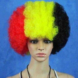 Belgium National Flag World Cup Fans Synthetic Cosplay Party Wigs