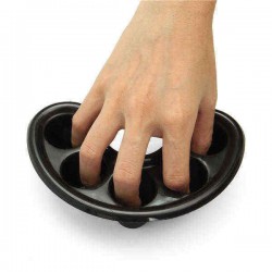 Black Nail Soaker Bowl Soak Finger Treatment Remover Cleaner Manicure Tool