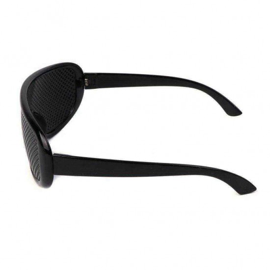 Black Vision Care Pinhole Eyeglasses Eye Exercise Eyesight Improve Plastic Reading Glasses Black Vision Care Pinhole Eyeglasses Eye Exercise Eyesight Improve Plastic Reading Glasses