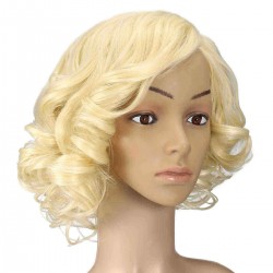 Blonde High Temperature Silk Short Curly Hair Wig