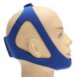 Blue Anti Snoring Chin Strap Snore Stopper Sleep Belt Brace Device