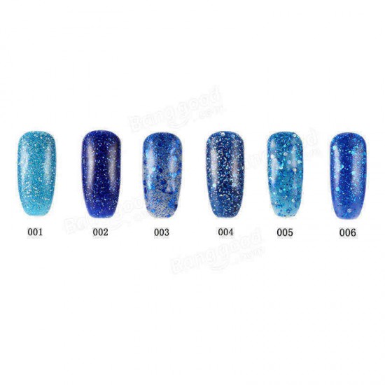 Blue Diamond Hybrid DIY UV Gel Nail Art Polish Long-lasting Soak Off LED Manicure Tools 6 Colors Blue Diamond Hybrid DIY UV Gel Nail Art Polish Long-lasting Soak Off LED Manicure Tools 6 Colors