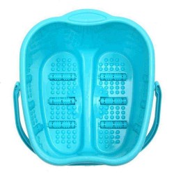 Blue Foot Soaking Water Bucket Basin Tub. Bath, Detox, Soak, or Scrub both Feet