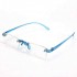 Blue Rimless Light Presbyopic Reading Glasses Fatigue Relieve Strength 1.0 1.5 2.0 2.5 3.0