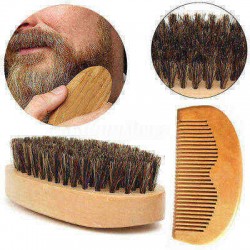 Boar Bristle Beard Brush and Comb Beard Comb  Mens Grooming