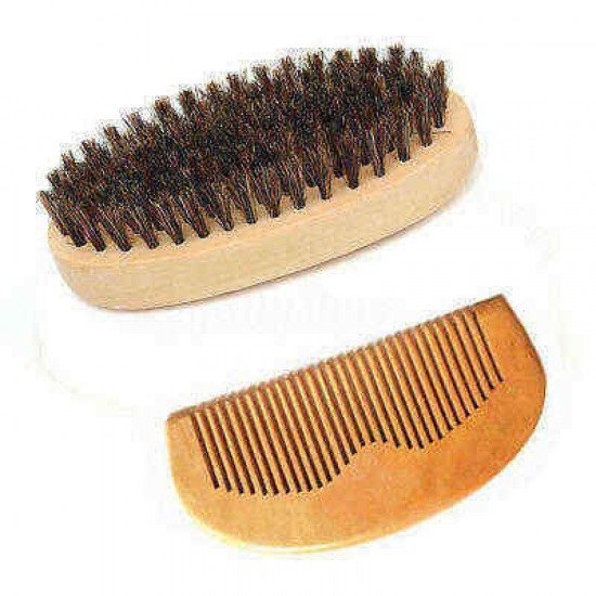 Boar Bristle Beard Brush and Comb Beard Comb  Mens Grooming