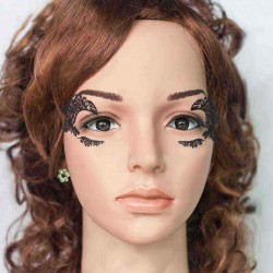 Bracken Face Tattoo Sticker Halloween Lace Squishy Fretwork Papercut Costume Party