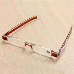 Brown 360 Degree Rotation Rotating Folding Presbyopic Reading Glasses Strength 1.0 1.5 2.0 2.5 3.0 3.5