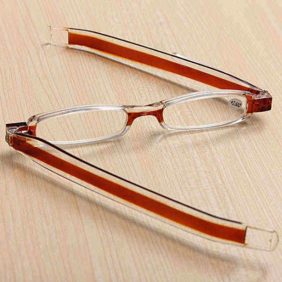 Brown 360 Degree Rotation Rotating Folding Presbyopic Reading Glasses Strength 1.0 1.5 2.0 2.5 3.0 3.5