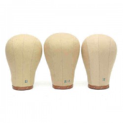 Canvas Block Head Mannequin Head Model Hat Display Hair Wig Holder 3 Size to Choose