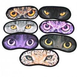 Cat Animal Eye Printed Sleep Masks Eye-shade Travel Aid Sleeping Blindfold Rest Mask