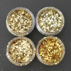 Champagne Gold Mixed Glitter Powder Sequins Shining Dust Nail Art Decoration Eye Shadow Ornament