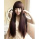 Charming Fluffy Straight Wig High-Temperature Fiber Natural Long Hair Full Wigs Party 3 Colors Cute