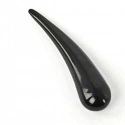 Chinese Black Buffalo Horn Massage Point Bar Manual Guasha Health Care Massager Gua Sha Tool