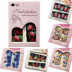 Classical Flower Pattern Design Water Transfer Nail Art Sticker Decal