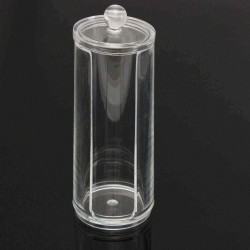 Clea Acrylic Cotton Pads Container Cosmetic Organizer Nail Art Makeup Standing Holder