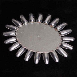 Clear Nail Art Display Tips Practice Round Wheel Tool