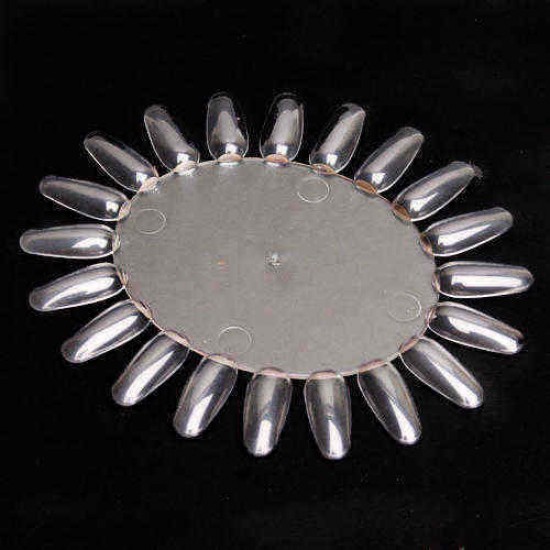 Clear Nail Art Display Tips Practice Round Wheel Tool