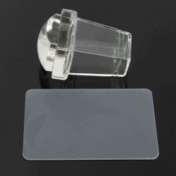 Clear Soft Silicone Nail Stamping Template Printer Set Scraper Image Plate Transfer Tools DIY Design