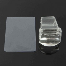 Clear Soft Silicone Nail Stamping Template Printer Set Scraper Image Plate Transfer Tools DIY Design