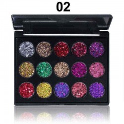 CmmaDu 15 Colors Glitter Eyeshadow Palette Long-Lasting Glitter Eye Shadow Diamond Eyeshadow Palette