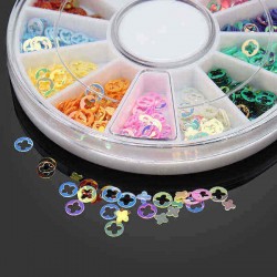 Colorful Hollow Cross DIY Nail Art Decoration Wheel