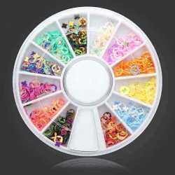 Colorful Hollow Cross DIY Nail Art Decoration Wheel