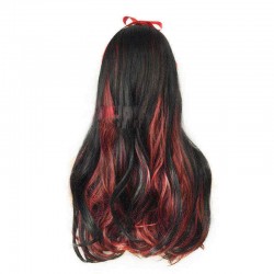 Cosplay Wigs Black Gradient Red Halloween Party Full Hair With Cap Anime Hair