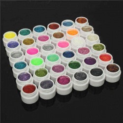 DANCINGNAIL 36 Colors 5ml Small Glitter Shiny Powder UV Gel Builder Nail Art DIY Manicure