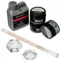 DANCINGNAIL Acrylic Liquid Crystal Powder Kit Nail Art Pen Dish Set
