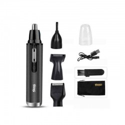 DSP 4 in 1 USB Charging Electric Nose Hair Trimmer Low Noise Nasal Hair Apparatus Multi-functional Nose Ear Hair Beard Eyebrow Shaver Hair Scraper