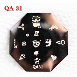 Dancingnail Christmas Nail Stamping Plates Image Stamp Template Manicure Stencil Santa Claus