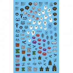 Dancingnail Halloween Nail Art Sticker Bat Vampire Ghost Pumpkin Black Cat Skull Pattern Decoration