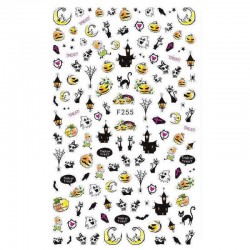 Dancingnail Halloween Nail Art Sticker Bat Vampire Ghost Pumpkin Black Cat Skull Pattern Decoration