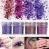 Dark Purple Nail Art Glitter Powder Sheet 1mm Sequins Sparkly Colorful Iridescent Acrylic Tips 10ml