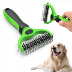 Dematting Comb Tool for Dogs Cats Pet Grooming Rake with Dual Side Pets Products