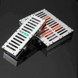 Dental Sterilization Autoclave Cassette Tray Box Rack Rubber Linker Instrument Tools