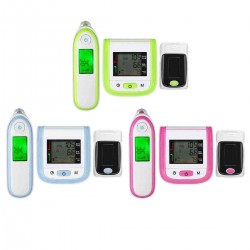 Digital Body Thermometer Fingertip Pulse Oximeter SpO2 Wrist Blood Pressure Monitor Ear Infrared