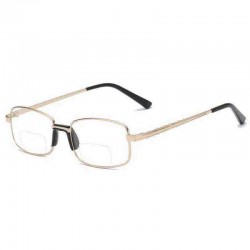 Double Degree Reading Glasses Far Sighted Mirror Resin Optics Durable To Use