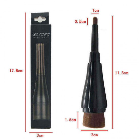 Double Head Brush Foundation Powder Contour Travel Cosmetic Tool Makeup Brushes Double Head Brush Foundation Powder Contour Travel Cosmetic Tool Makeup Brushes