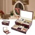 Double Layer Wooden Jewelry Watch Box Eye Reading Myopia Sunglasses Glasses Storage Box Display Slot Case